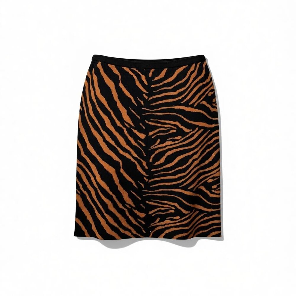 M MISSONI Wool Blend Knit Skirt – Zebra Stripe – Size Medium - Picture 2 of 6